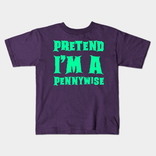 Pretend I'm a Alien Clown from Space Kids T-Shirt by gastaocared